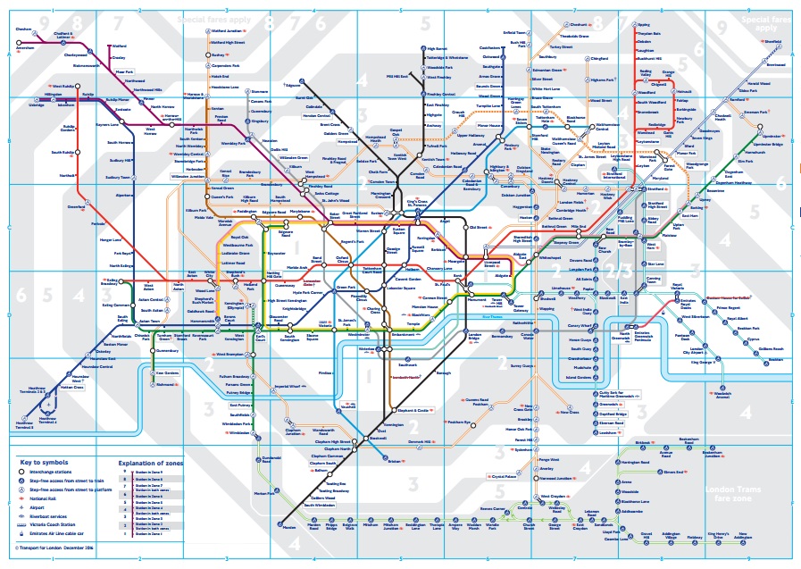 ロンドンのメトロマップ