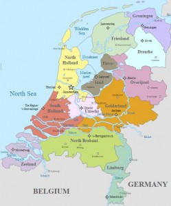 オランダの州マップ